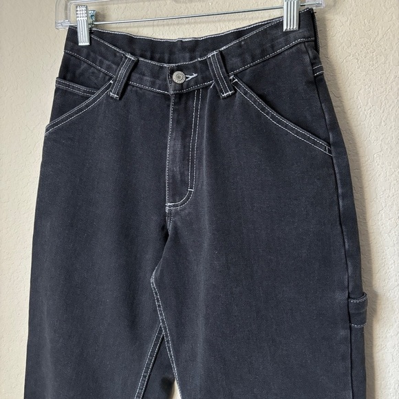 Brandy Melville J. Galt Carpenter Straight Leg Jeans with Contrast Stitching - Picture 4 of 11